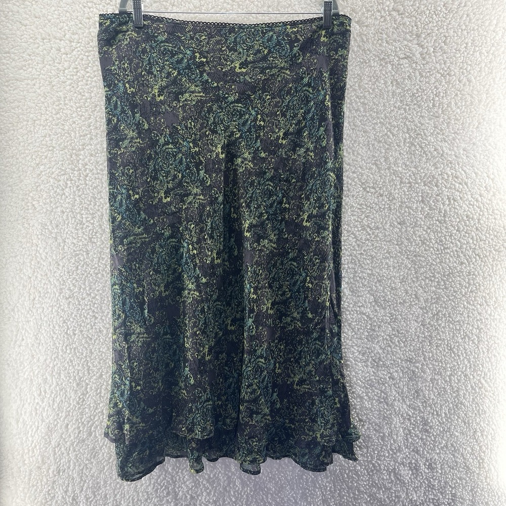 Y2K Style & Co Fairycore Midi Skirt Size 12 Fairycore Nature Green Vintage 90s